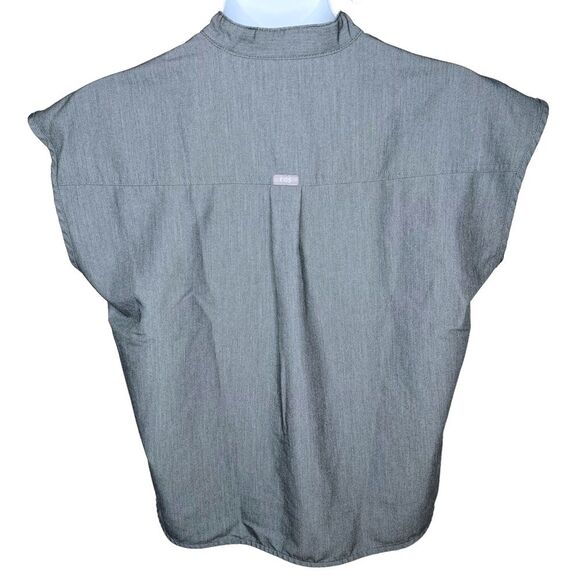 FIGS Rafaela Graphite Scrub Top sz S * Gray Oversized Scrub Shirt Scrubs Women - Picture 2 of 3